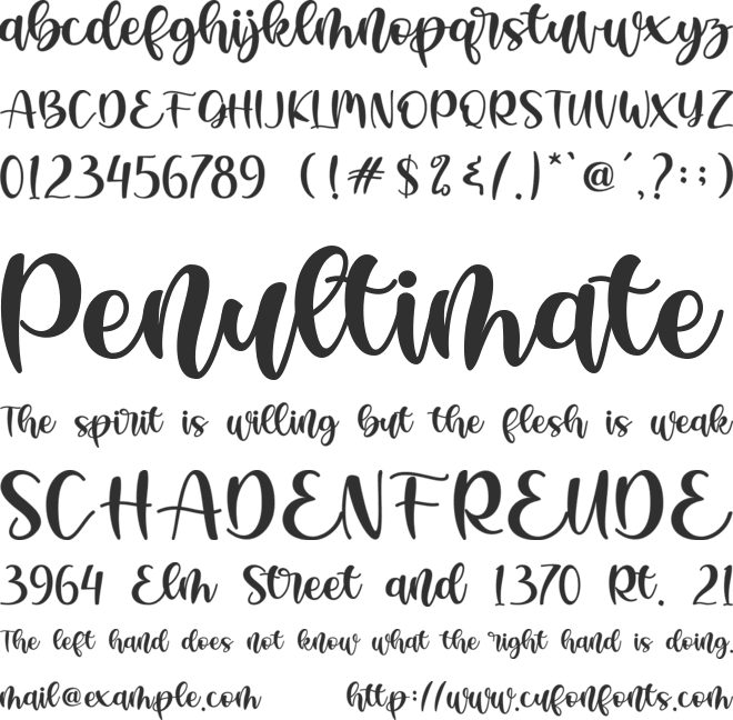 Hello Austhin font preview