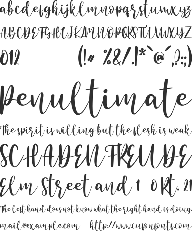 BeautyMermaid font preview