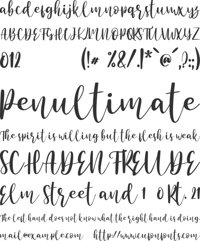 BeautyMermaid font preview