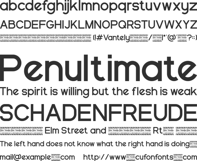 Vantely Personal use font preview