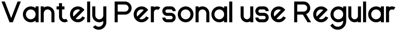 Vantely Personal use Regular font