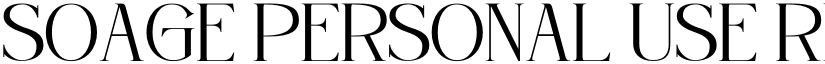 Soage Personal Use Regular font