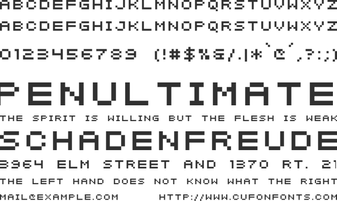 SF Intermosaic font preview
