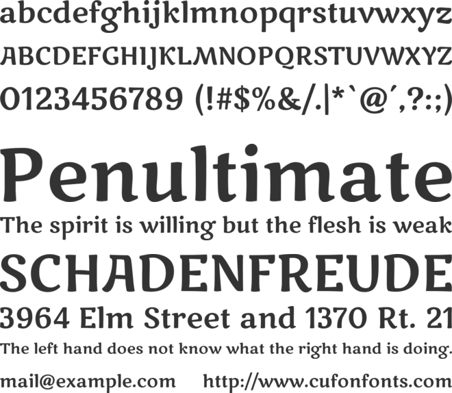 Marko One font preview