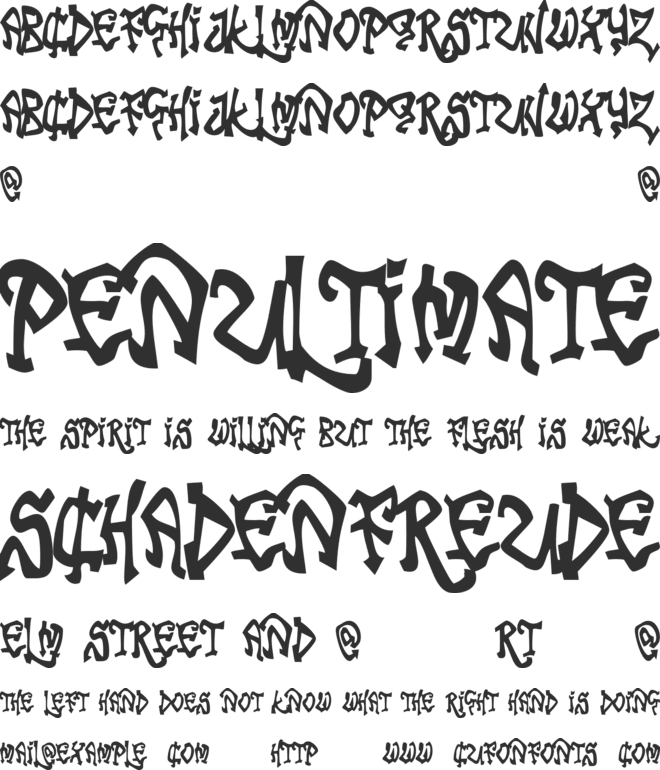 Tribal Funk font preview