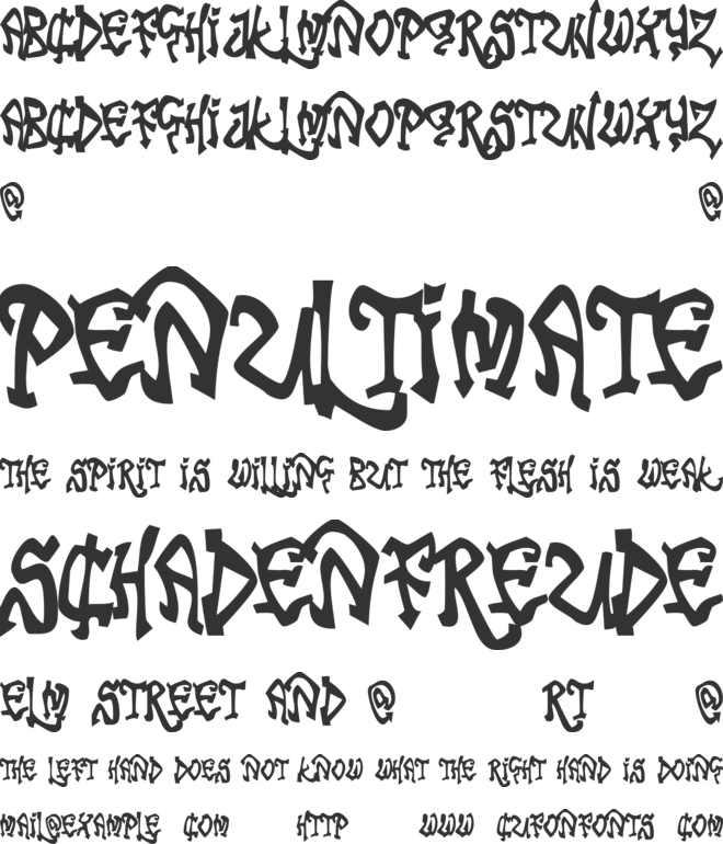 Tribal Funk font preview