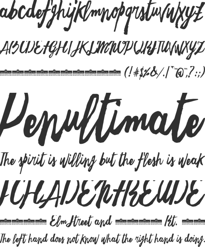Freehand Script font preview