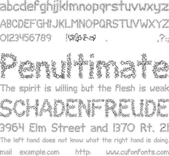 Clawless font preview