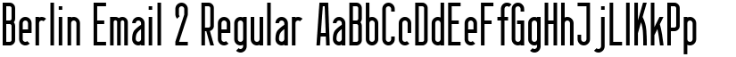 Berlin Email 2 Regular font