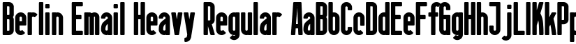 Berlin Email Heavy Regular font
