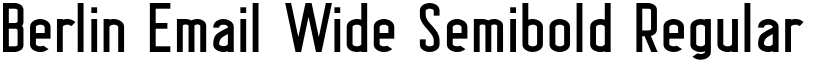 Berlin Email Wide Semibold Regular font