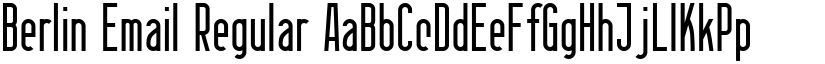 Berlin Email Regular font