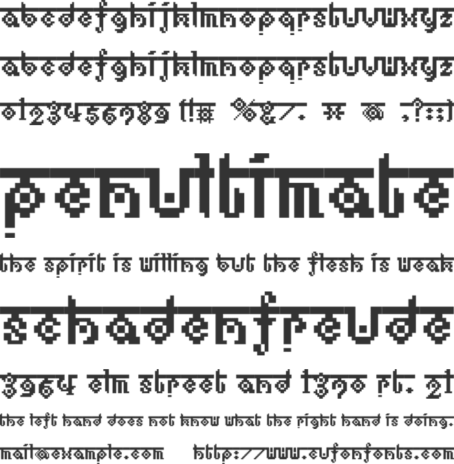 BM Ethno font preview