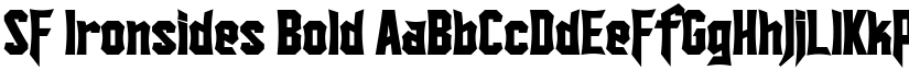 SF Ironsides Bold font