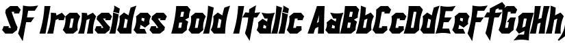 SF Ironsides Bold Italic font