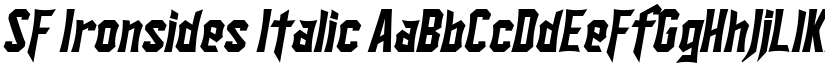 SF Ironsides Italic font