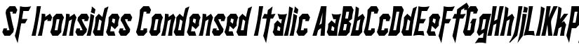 SF Ironsides Condensed Italic font