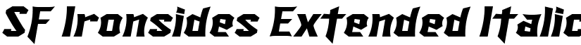 SF Ironsides Extended Italic font