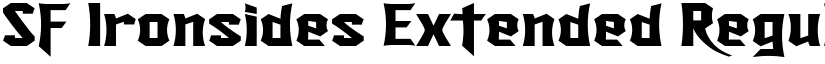 SF Ironsides Extended Regular font