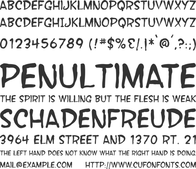 Wonder Comic font preview