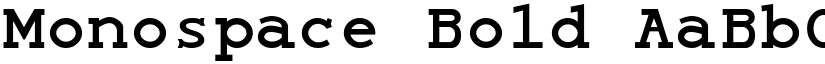 Monospace Bold font