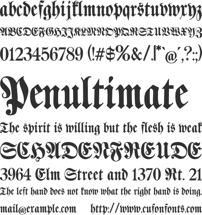 Klaber Fraktur font preview