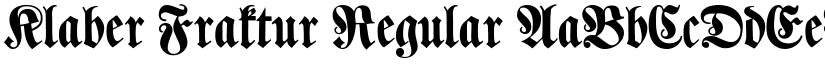 Klaber Fraktur Regular font