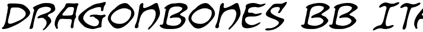 Dragonbones BB Italic font
