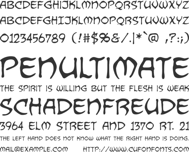 Dragonbones BB font preview