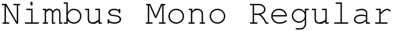 Nimbus Mono Regular font