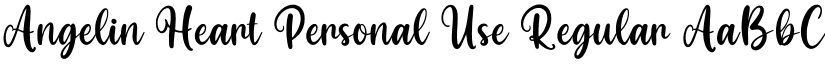 Angelin Heart Personal Use Regular font