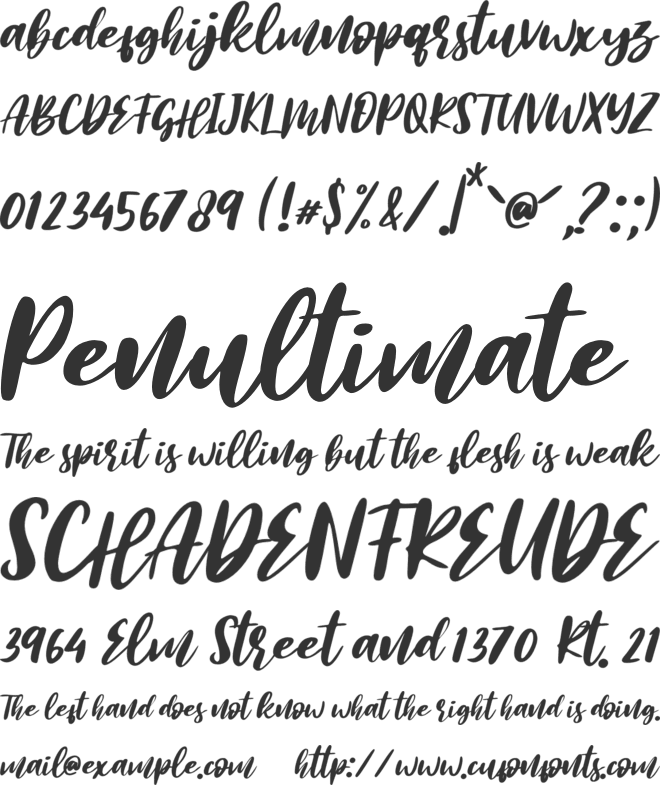 Amsyong Moment font preview