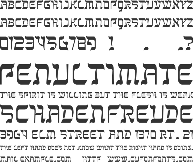 Kanisah font preview