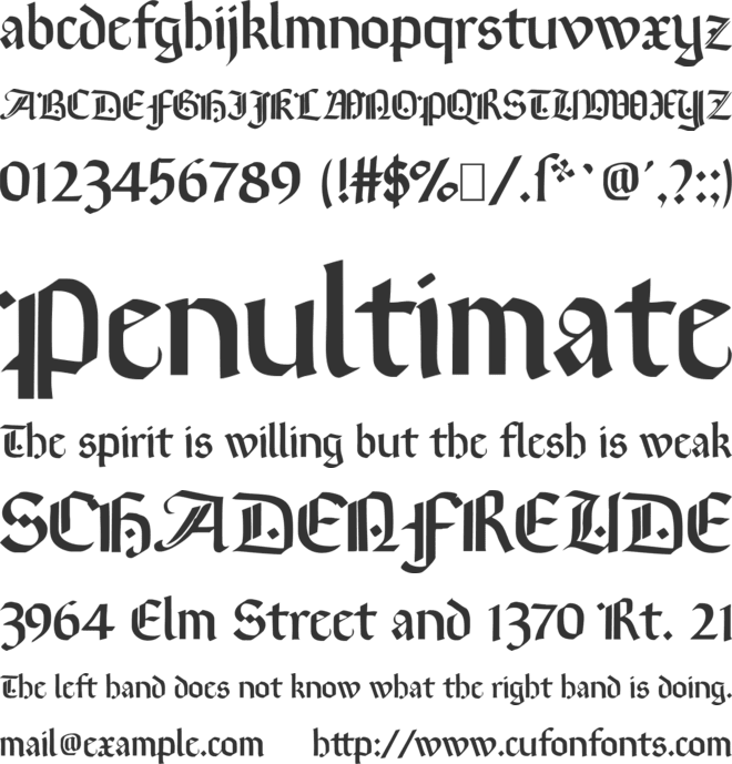 Brinkmann AH font preview
