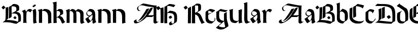 Brinkmann AH Regular font