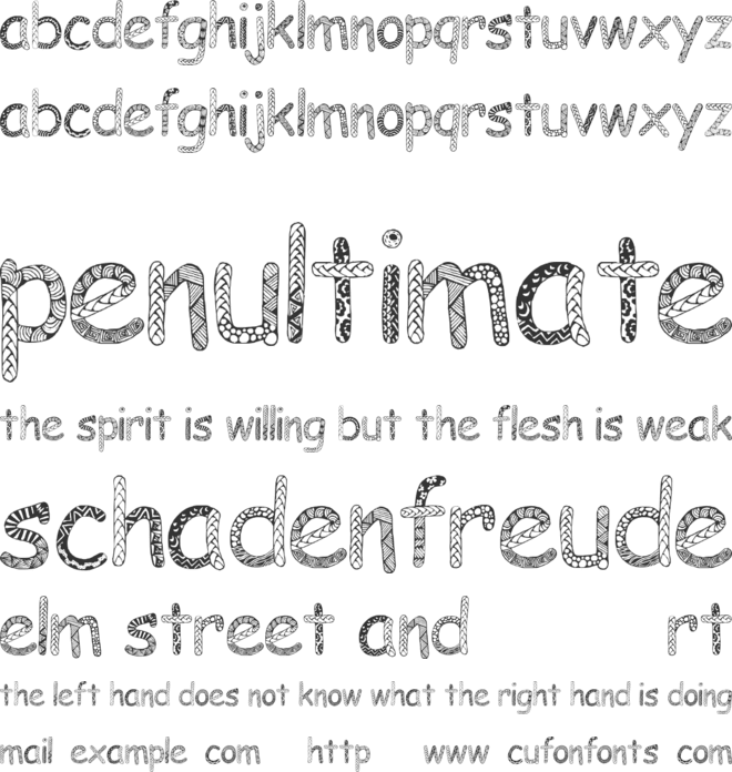 Doodlowers font preview