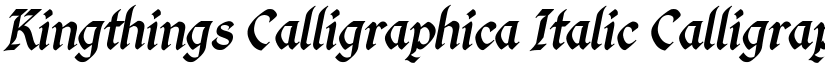 Kingthings Calligraphica Italic Calligraphica font