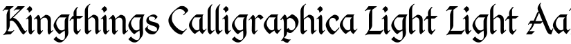 Kingthings Calligraphica Light Light font