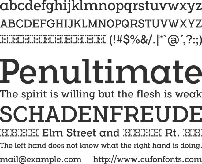Flamante Serif font preview
