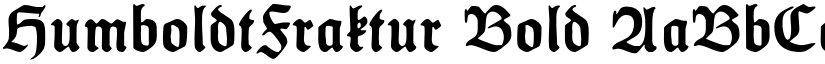 HumboldtFraktur Bold font