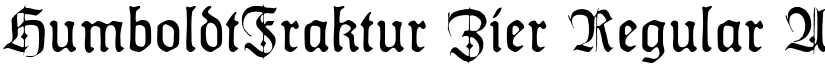 HumboldtFraktur Zier Regular font