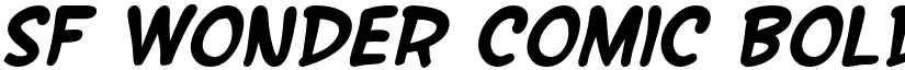 SF Wonder Comic Bold Italic font