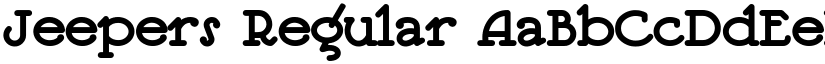 Jeepers Regular font