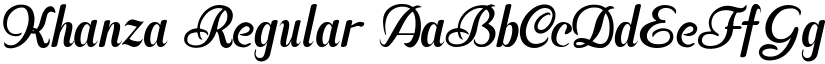 Khanza Regular font