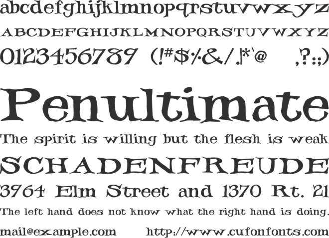 Iron Latch font preview