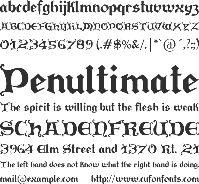Press Gutenberg font preview