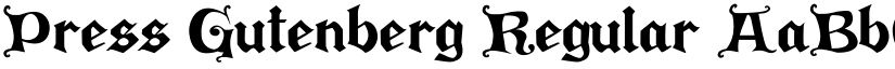 Press Gutenberg Regular font