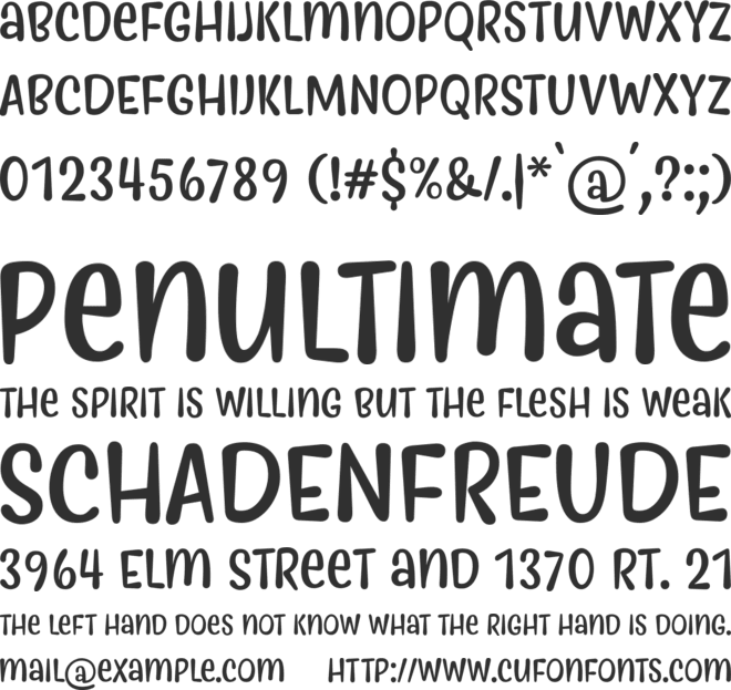 Myfrida font preview