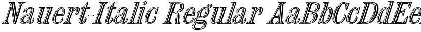 Nauert-Italic Regular font