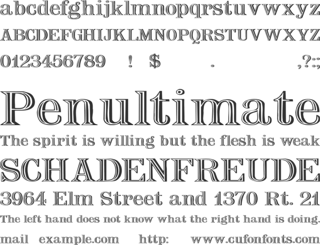 Nauert- font preview